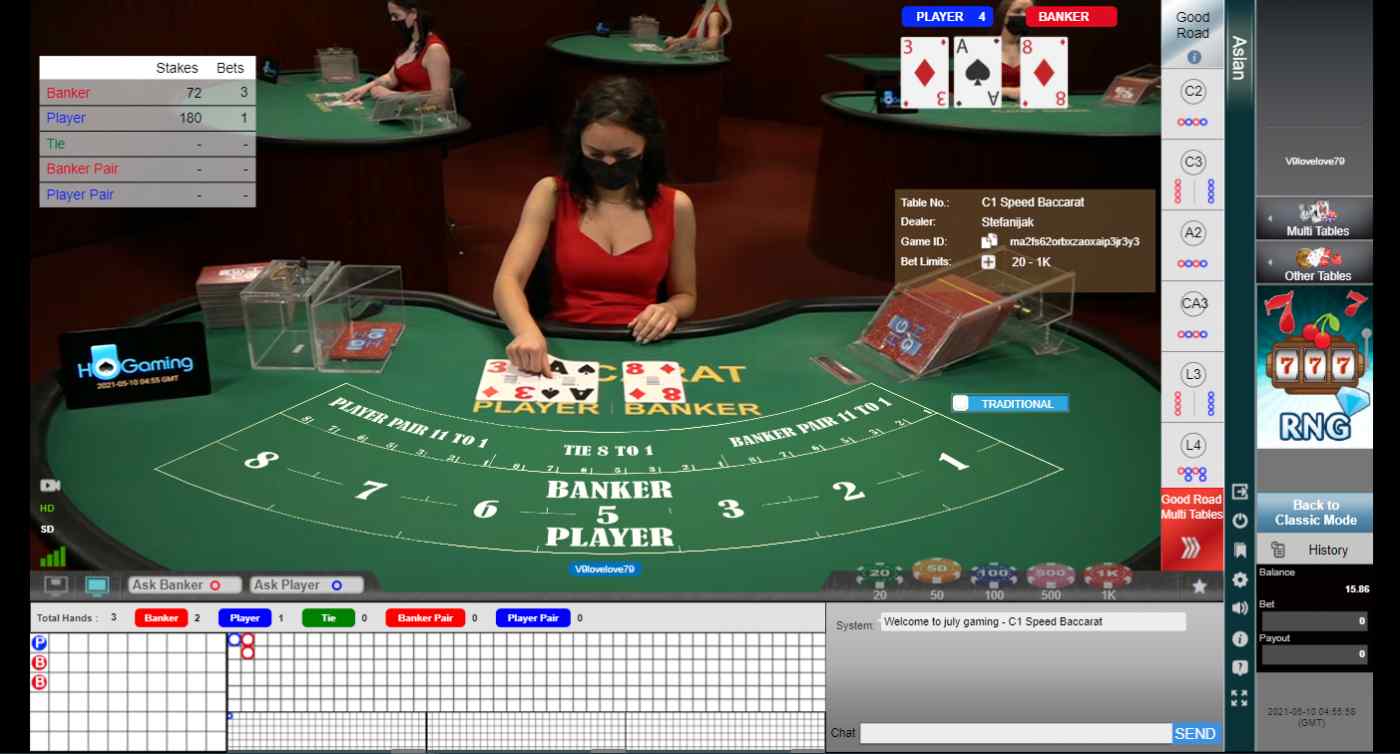 Cách chơi bài baccarat trực tuyến